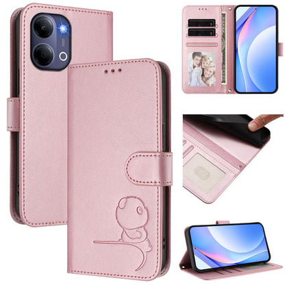Litter Panda Embossing RFID Leather Phone Case with Lanyard, For vivo X300 FE 5G Russia / Zeiss, For vivo Y21 5G 2026 / Y05 4G, For vivo V70 FE 5G, For vivo X300 Pro
