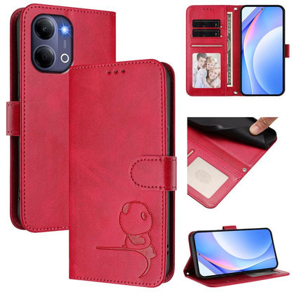 Litter Panda Embossing RFID Leather Phone Case with Lanyard, For vivo X300 FE 5G Russia / Zeiss, For vivo Y21 5G 2026 / Y05 4G, For vivo V70 FE 5G, For vivo X300 Pro