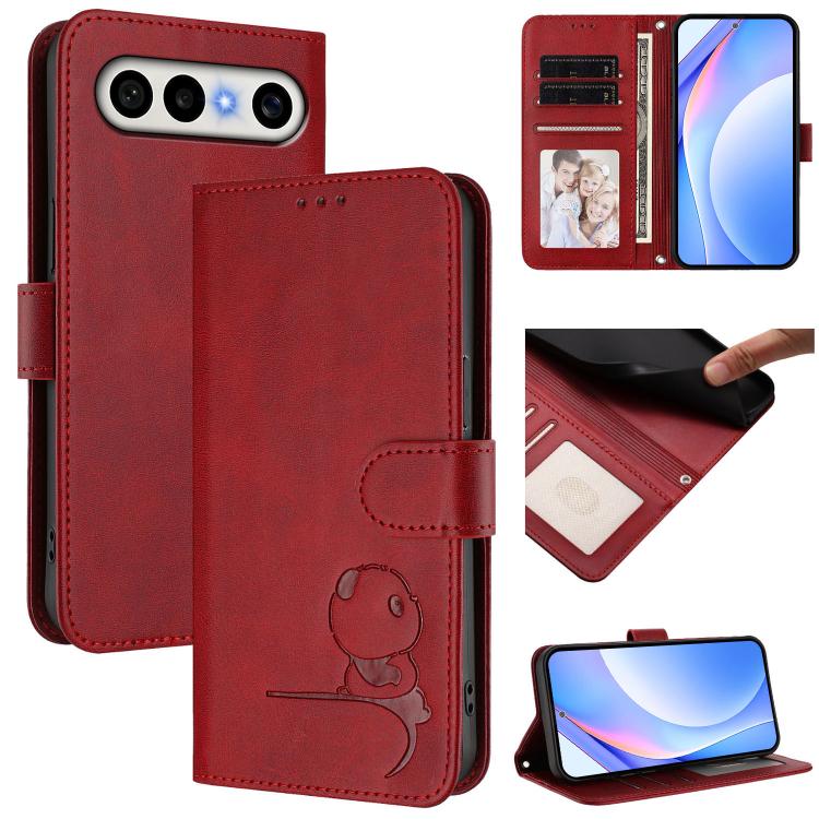 Litter Panda Embossing RFID Leather Phone Case with Lanyard, For vivo X300 FE 5G Russia / Zeiss, For vivo Y21 5G 2026 / Y05 4G, For vivo V70 FE 5G, For vivo X300 Pro