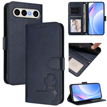 Litter Panda Embossing RFID Leather Phone Case with Lanyard, For vivo X300 FE 5G Russia / Zeiss, For vivo Y21 5G 2026 / Y05 4G, For vivo V70 FE 5G, For vivo X300 Pro