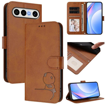 Litter Panda Embossing RFID Leather Phone Case with Lanyard, For vivo X300 FE 5G Russia / Zeiss, For vivo Y21 5G 2026 / Y05 4G, For vivo V70 FE 5G, For vivo X300 Pro