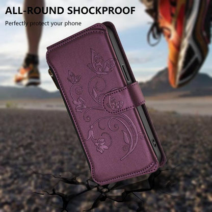 Butterfly Love Flower Multi-card Zipper Wallet Leather Phone Case, For vivo iQOO Neo 10+, For vivo V60 5G Curved Global, For vivo Y400 Pro 5G