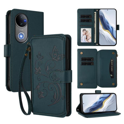 Butterfly Love Flower Multi-card Zipper Wallet Leather Phone Case, For vivo Y300 Pro+ 5G / iQOO Z10 5G, For vivo Y29 4G Global / T4x 5G, For vivo V50 5G Global / V50e 5G