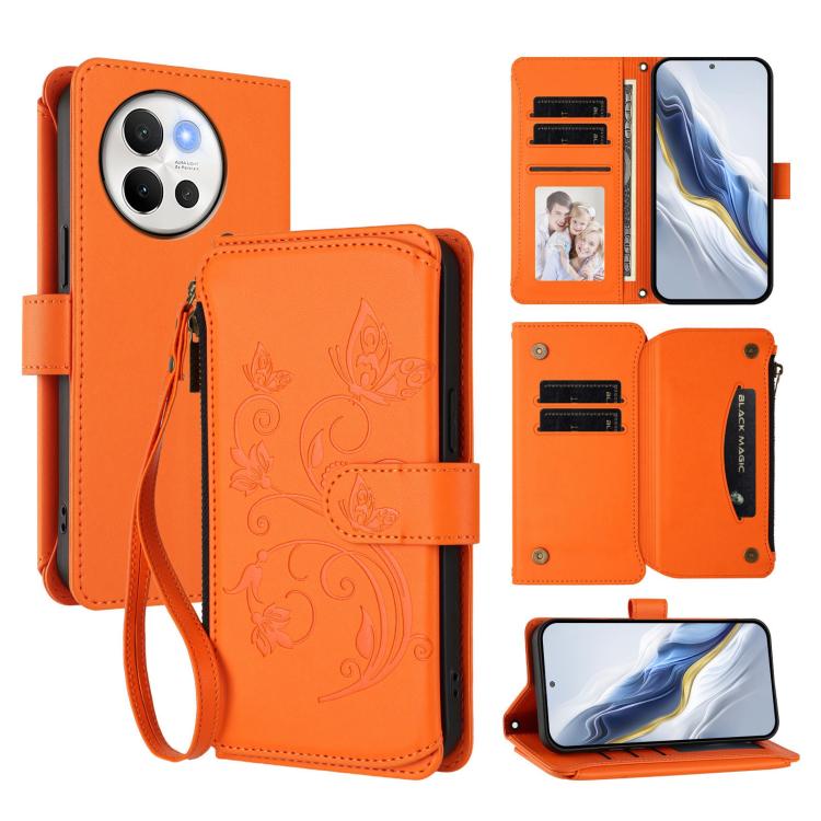 Butterfly Love Flower Multi-card Zipper Wallet Leather Phone Case, For vivo V40 Lite 5G / V30e 5G, For vivo S19, For vivo Y28 4G Global
