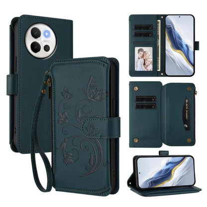 Butterfly Love Flower Multi-card Zipper Wallet Leather Phone Case, For vivo V40 Lite 5G / V30e 5G, For vivo S19, For vivo Y28 4G Global
