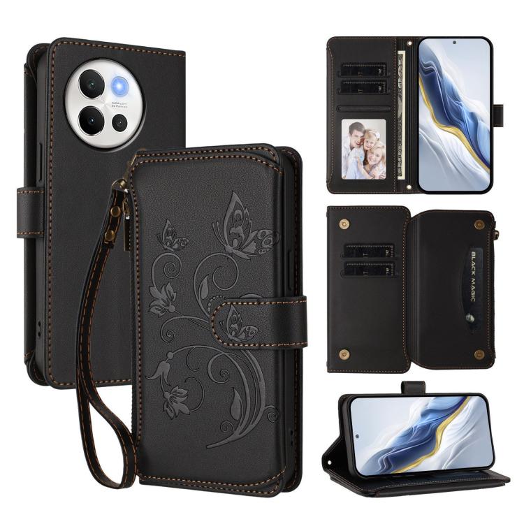 Butterfly Love Flower Multi-card Zipper Wallet Leather Phone Case, For vivo V40 Lite 5G / V30e 5G, For vivo S19, For vivo Y28 4G Global