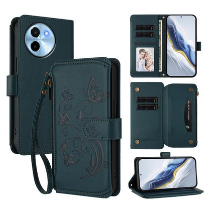 Butterfly Love Flower Multi-card Zipper Wallet Leather Phone Case, For vivo Y38 5G Global / T3X 5G, For vivo X100 Pro / X100s Pro, For vivo X100s 5G