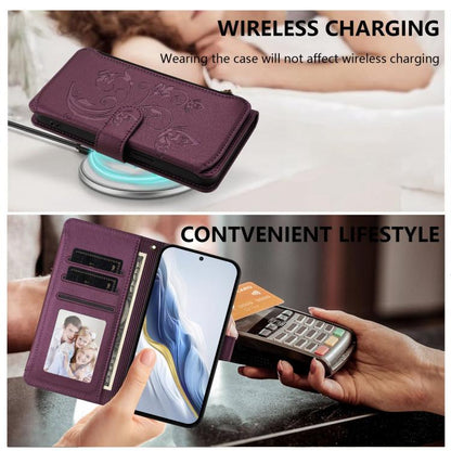 Butterfly Love Flower Multi-card Zipper Wallet Leather Phone Case, For vivo Y17s 4G / Y36 5G / Y33t 2023, For vivo V29e / Y200 / V30 Lite 5G, For vivo Y78 / Y36 4G Global