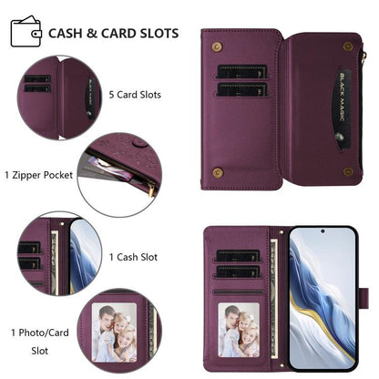 Butterfly Love Flower Multi-card Zipper Wallet Leather Phone Case, For vivo X100 5G, For vivo S17 / S17 Pro 5G / S17t 5G, For vivo Y27 4G 2023 Global / Y35M+