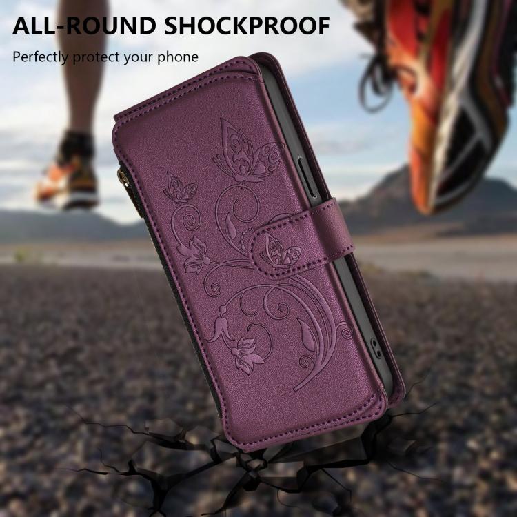 Butterfly Love Flower Multi-card Zipper Wallet Leather Phone Case, For vivo X100 5G, For vivo S17 / S17 Pro 5G / S17t 5G, For vivo Y27 4G 2023 Global / Y35M+