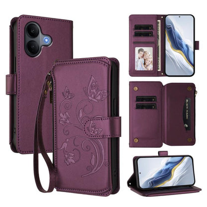 Butterfly Love Flower Multi-card Zipper Wallet Leather Phone Case, For vivo V60 Lite 5G Global, For vivo Y400 5G Global, For vivo Y400 4G