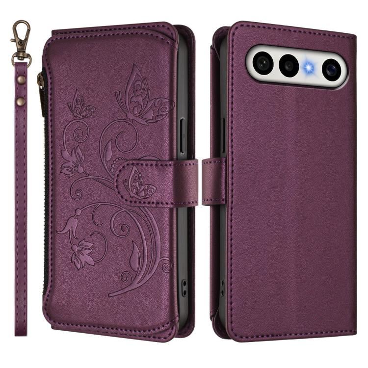 Butterfly Love Flower Multi-card Zipper Wallet Leather Phone Case, For vivo S50 Pro mini / X300 FE 5G Russia, For vivo Y21 5G 2026 / Y05 4G, For vivo V70 FE 5G