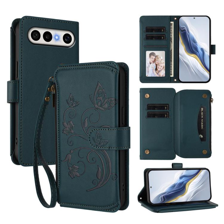 Butterfly Love Flower Multi-card Zipper Wallet Leather Phone Case, For vivo S50 Pro mini / X300 FE 5G Russia, For vivo Y21 5G 2026 / Y05 4G, For vivo V70 FE 5G
