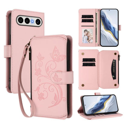 Butterfly Love Flower Multi-card Zipper Wallet Leather Phone Case, For vivo S50 Pro mini / X300 FE 5G Russia, For vivo Y21 5G 2026 / Y05 4G, For vivo V70 FE 5G