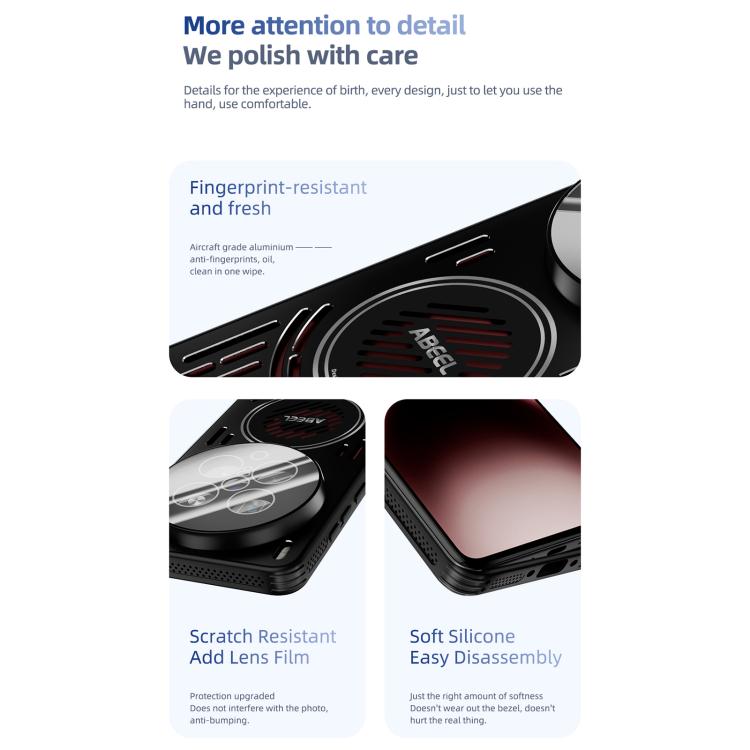 ABEEL Ice Fox Series Magsafe Heat Sink Cooling Phone Case, For vivo X200 Pro engabe6229 More vivo Case OnePlus &amp; OPPO Accessories vivo Cases - APEXEL INDIA - Mobile Lens - Mobile Camera Lens - Cellphone Accessories - Phone Lens - Smartphone Lens