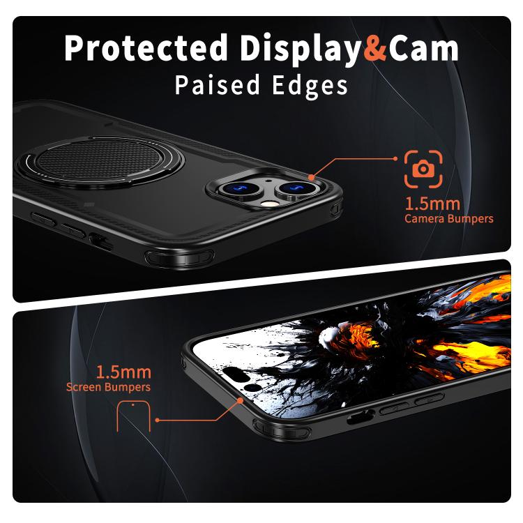 kalebol Metal 360 Degree Rotation Holder MagSafe Phone Case, For iPhone 13