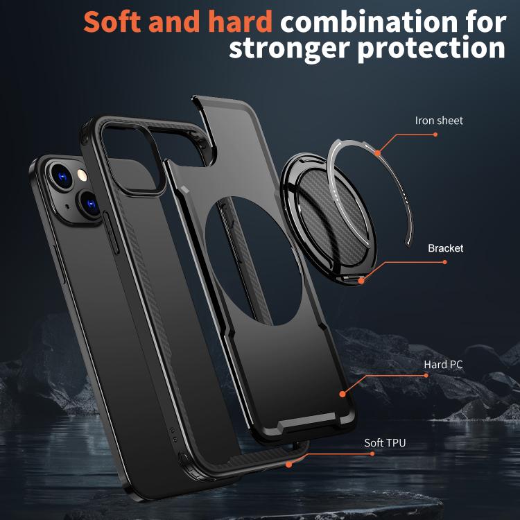 kalebol Metal 360 Degree Rotation Holder MagSafe Phone Case, For iPhone 13