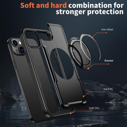 kalebol Metal 360 Degree Rotation Holder MagSafe Phone Case, For iPhone 13