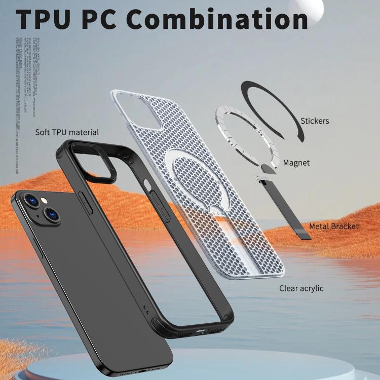 kalebol Honeycomb Cooling MagSafe Holder Phone Case, For iPhone 13