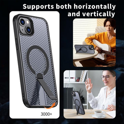 kalebol Honeycomb Cooling MagSafe Holder Phone Case, For iPhone 13