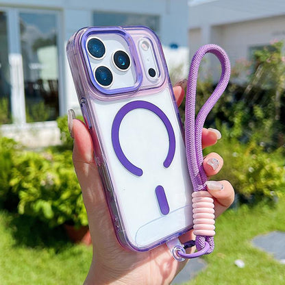 MagSafe Magnetic Clear Phone Case with Wrist Strap Apple Accessories engmag5886 iPhone 17 Pro Max iPhone 17 Pro Max Cases - APEXEL INDIA - Mobile Lens - Mobile Camera Lens - Cellphone Accessories - Phone Lens - Smartphone Lens