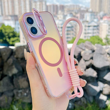 Gradient Discolor MagSafe Phone Case with Holder / Wrist Strap Apple Accessories enggra5832 iPhone 17 Pro Max iPhone 17 Pro Max Cases - APEXEL INDIA - Mobile Lens - Mobile Camera Lens - Cellphone Accessories - Phone Lens - Smartphone Lens