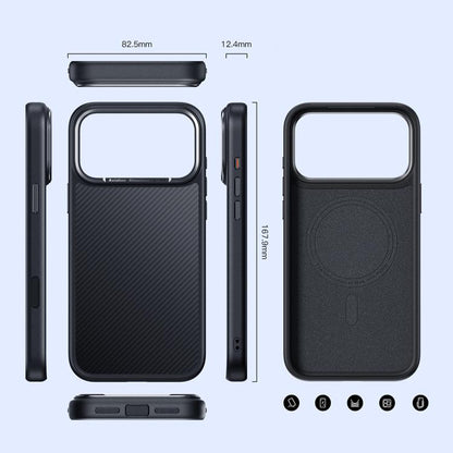 Carbon Fiber Kevlar MagSafe Magnetic Phone Case Apple Accessories engcar5893 iPhone 17 Pro Max iPhone 17 Pro Max Cases - APEXEL INDIA - Mobile Lens - Mobile Camera Lens - Cellphone Accessories - Phone Lens - Smartphone Lens