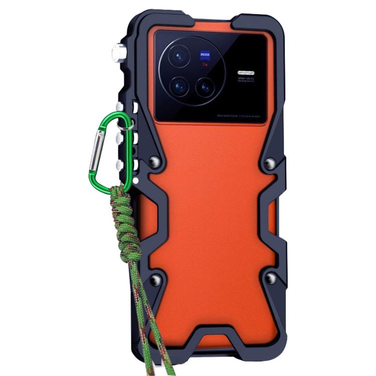 Trigger Design Hollow Metal Frame Phone Case with Lanyard, For vivo X80 Pro, For vivo X80