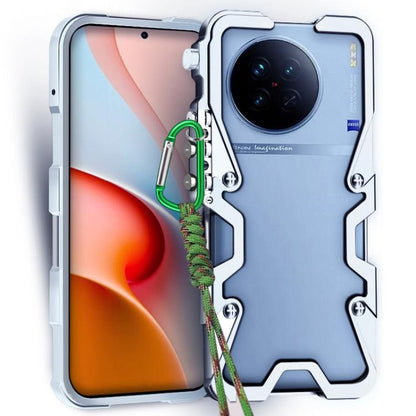 Trigger Design Hollow Metal Frame Phone Case with Lanyard, For vivo X100s, For vivo X100 Ultra, For vivo X100 Pro, For vivo X100, For vivo X90, For vivo X80 Pro, For vivo X80