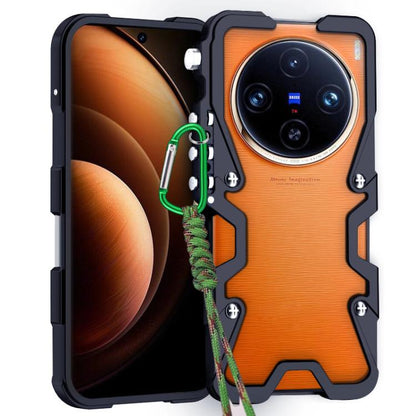 Trigger Design Hollow Metal Frame Phone Case with Lanyard, For vivo X100s, For vivo X100 Ultra, For vivo X100 Pro, For vivo X100, For vivo X90, For vivo X80 Pro, For vivo X80