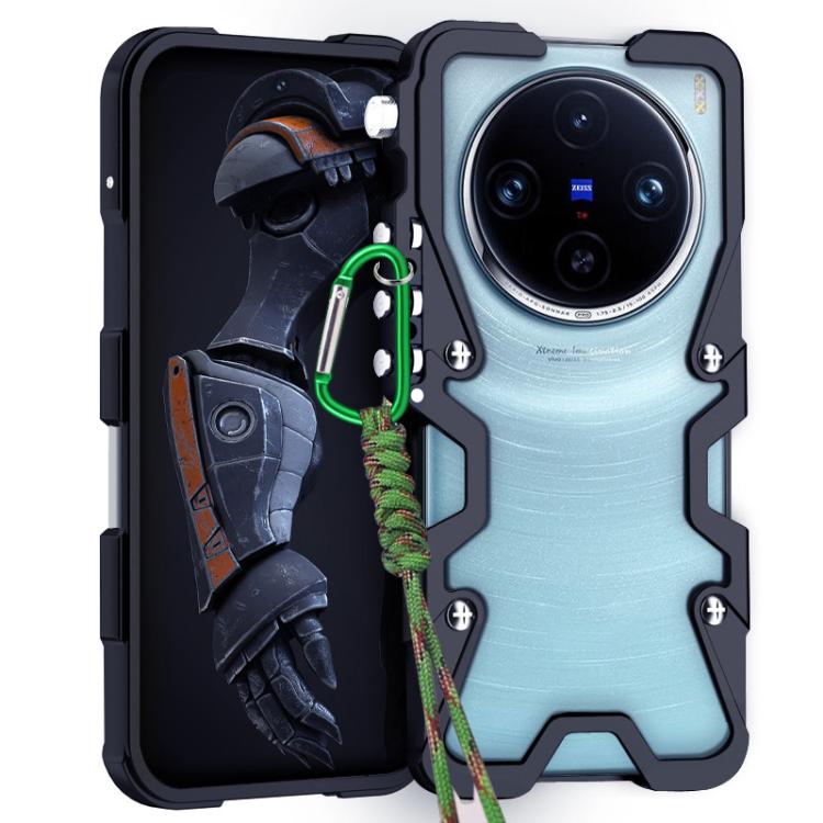 Trigger Design Hollow Metal Frame Phone Case with Lanyard, For vivo X100s, For vivo X100 Ultra, For vivo X100 Pro, For vivo X100, For vivo X90, For vivo X80 Pro, For vivo X80