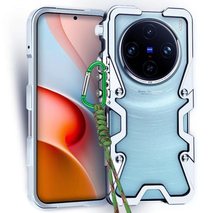 Trigger Design Hollow Metal Frame Phone Case with Lanyard, For vivo X100s, For vivo X100 Ultra, For vivo X100 Pro, For vivo X100, For vivo X90, For vivo X80 Pro, For vivo X80