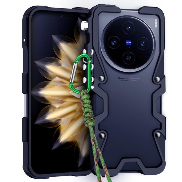 Trigger Design Hollow Metal Frame Phone Case with Lanyard, For vivo X100s, For vivo X100 Ultra, For vivo X100 Pro, For vivo X100, For vivo X90, For vivo X80 Pro, For vivo X80