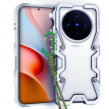 Trigger Design Hollow Metal Frame Phone Case with Lanyard, For vivo X100s, For vivo X100 Ultra, For vivo X100 Pro, For vivo X100, For vivo X90, For vivo X80 Pro, For vivo X80