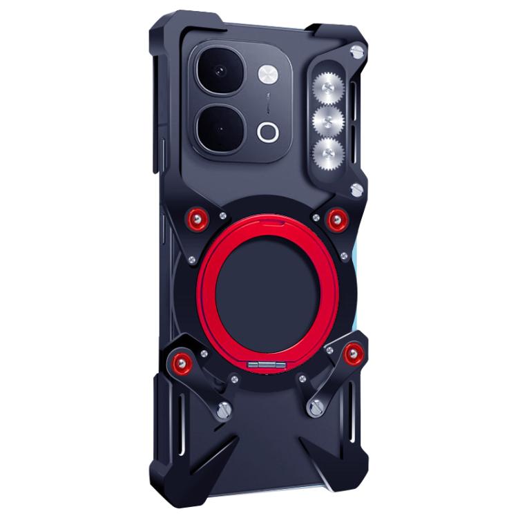 Rotating Bracket Hollow Metal Phone Case with Lanyard, For vivo Y51 Pro 5G, For vivo T5x 5G, For vivo V70 FE 5G, For vivo iQOO Z11x 5G, For vivo X200T 5G, For vivo X300 FE, For vivo iQOO 15 Ultra 5G, For vivo V70 Elite 5G, For vivo iQOO 15R 5G         ...