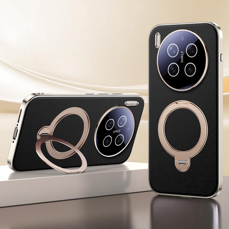 Skin Feel Leather Texture Cooling MagSafe Phone Case with 360 Degrees Rotating Holder, For vivo X300 Pro, For vivo X300 engski6123 OnePlus &amp; OPPO Accessories vivo X300 Pro X300 Pro Cases - APEXEL INDIA - Mobile Lens - Mobile Camera Lens - Cellphone Accessories - Phone Lens - Smartphone Lens