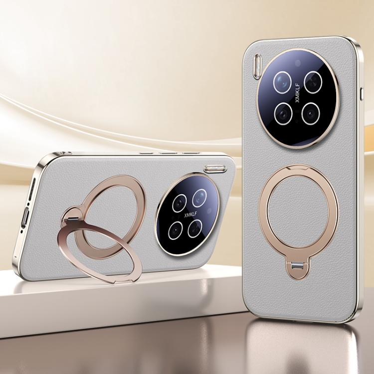 Skin Feel Leather Texture Cooling MagSafe Phone Case with 360 Degrees Rotating Holder, For vivo X300 Pro, For vivo X300 engski6123 OnePlus &amp; OPPO Accessories vivo X300 Pro X300 Pro Cases - APEXEL INDIA - Mobile Lens - Mobile Camera Lens - Cellphone Accessories - Phone Lens - Smartphone Lens