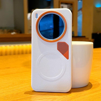 PC + TPU + Leather Cooling Holes MagSafe Phone Case, For vivo X300 Pro, For vivo X300 engpc-6124 OnePlus &amp; OPPO Accessories vivo X300 Pro X300 Pro Cases - APEXEL INDIA - Mobile Lens - Mobile Camera Lens - Cellphone Accessories - Phone Lens - Smartphone Lens