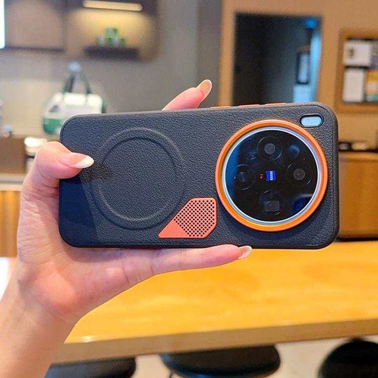 PC + TPU + Leather Cooling Holes MagSafe Phone Case, For vivo X300 Pro, For vivo X300 engpc-6124 OnePlus &amp; OPPO Accessories vivo X300 Pro X300 Pro Cases - APEXEL INDIA - Mobile Lens - Mobile Camera Lens - Cellphone Accessories - Phone Lens - Smartphone Lens