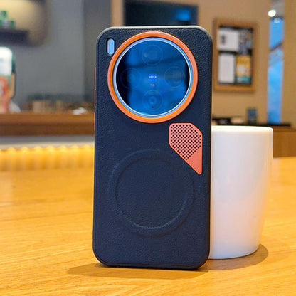 PC + TPU + Leather Cooling Holes MagSafe Phone Case, For vivo X300 Pro, For vivo X300 engpc-6124 OnePlus &amp; OPPO Accessories vivo X300 Pro X300 Pro Cases - APEXEL INDIA - Mobile Lens - Mobile Camera Lens - Cellphone Accessories - Phone Lens - Smartphone Lens