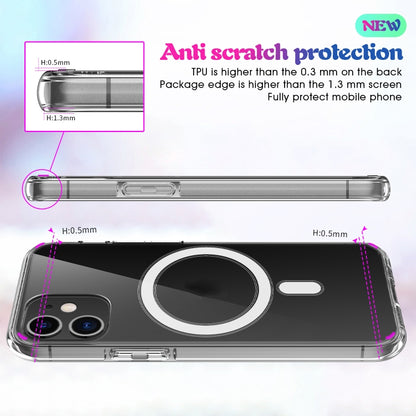 Simple Magnetic Ring All-inclusive Clear Crystal Acrylic PC +TPU Shockproof Case, For iPhone 12 mini, For iPhone 12 / 12 Pro, For iPhone 12 Pro Max Apple Accessories engsim3954 More iPhone Cases - APEXEL INDIA - Mobile Lens - Mobile Camera Lens - Cellphone Accessories - Phone Lens - Smartphone Lens