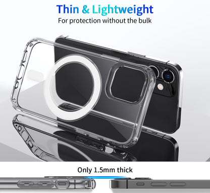 Magnetic Ring Clear Crystal Acrylic +TPU Four-corner Airbag Shockproof Case, For iPhone 12 Pro Max, For iPhone 12 / 12 Pro, For iPhone 12 mini Apple Accessories engmag3955 More iPhone Cases - APEXEL INDIA - Mobile Lens - Mobile Camera Lens - Cellphone Accessories - Phone Lens - Smartphone Lens