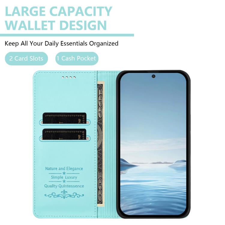 Cute Cats Embossed Magnetic RFID Vegan Leather Phone Case, For vivo Y400 Pro 5G, For vivo S30