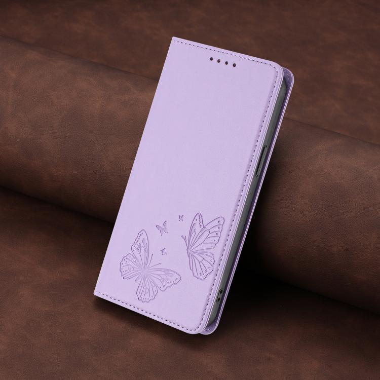 Strong Magnetic Dual Butterfly RFID Vegan Leather Phone Case, For vivo Y31 5G Global / Y21d 4G, For vivo iQOO 15 5G