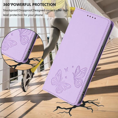 Strong Magnetic Dual Butterfly RFID Vegan Leather Phone Case, For vivo X300 Pro, For vivo X300