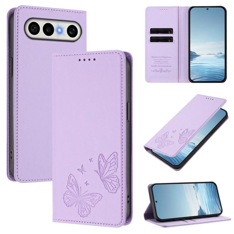 Strong Magnetic Dual Butterfly RFID Vegan Leather Phone Case, For vivo Y400 Pro 5G, For vivo S30 Pro mini 5G