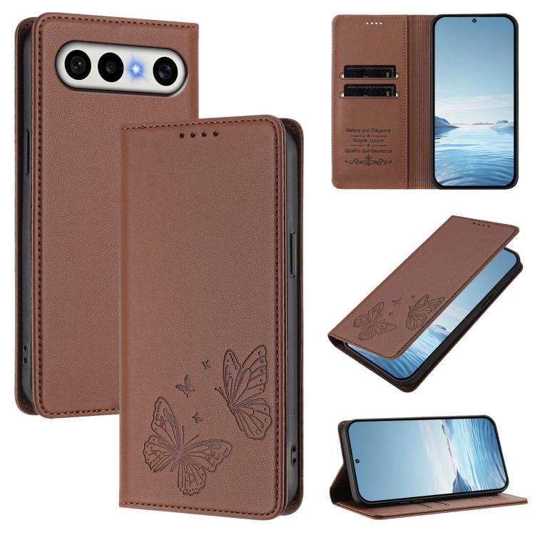 Strong Magnetic Dual Butterfly RFID Vegan Leather Phone Case, For vivo Y400 Pro 5G, For vivo S30 Pro mini 5G