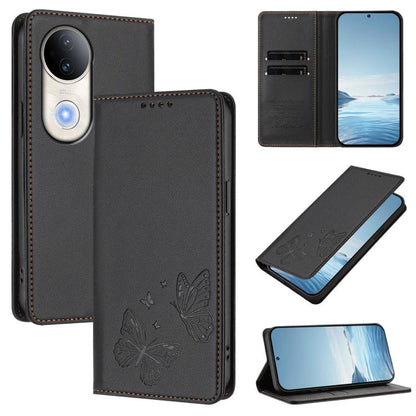 Strong Magnetic Dual Butterfly RFID Vegan Leather Phone Case, For vivo S20 5G, For vivo S20 Pro 5G