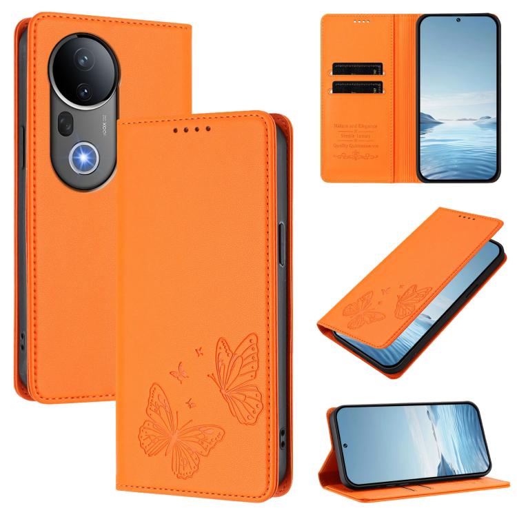 Strong Magnetic Dual Butterfly RFID Vegan Leather Phone Case, For vivo S20 5G, For vivo S20 Pro 5G