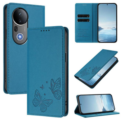 Strong Magnetic Dual Butterfly RFID Vegan Leather Phone Case, For vivo S20 5G, For vivo S20 Pro 5G